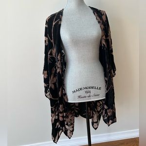 Black Velvet Kimono Duster